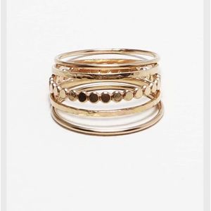 Gold stacking ring set